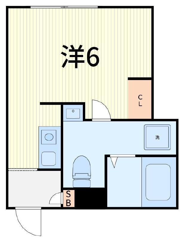 フィオーレ金町(ワンルーム/1階)の間取り写真