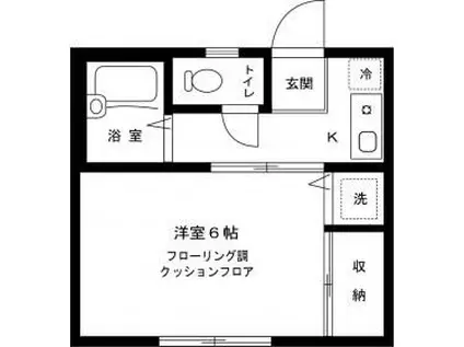 BIRDSONGPLACE(1K/2階)の間取り写真