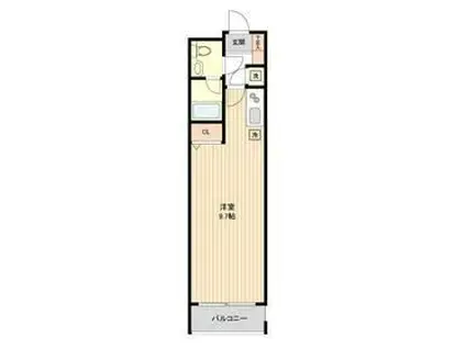 カッシア目黒(ワンルーム/4階)の間取り写真