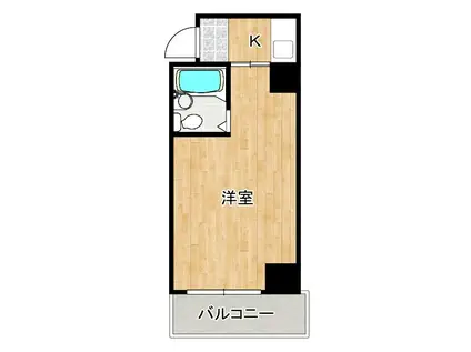 ルネッサンスベルシティ(ワンルーム/4階)の間取り写真