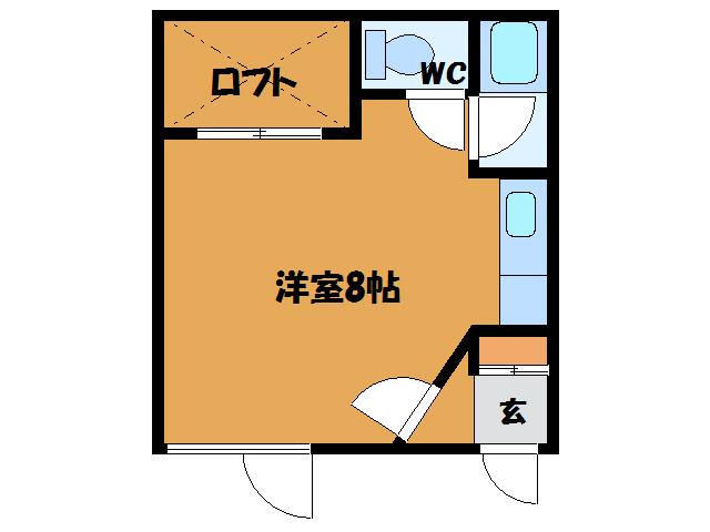 イースト VILLAGE APARTMENT(ワンルーム/1階)の間取り写真