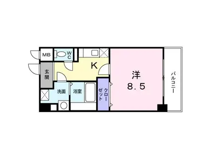 大東ビル(1K/3階)の間取り写真