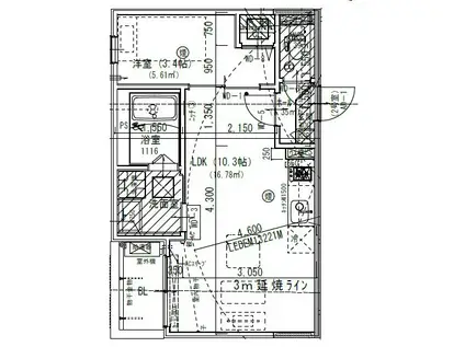 JACK ATSUTAKOSHINIII(1LDK/1階)の間取り写真