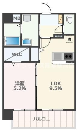 CHAINON薬園(1LDK/2階)の間取り写真