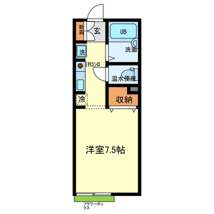 エスペランサ(ワンルーム/2階)の間取り写真