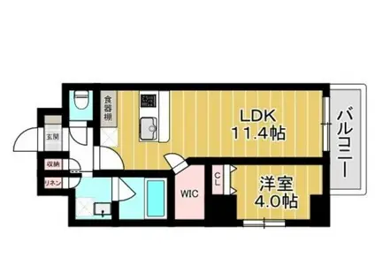 ムーム蔵前(1LDK/2階)の間取り写真