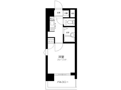 菱和パレス護国寺(1K/9階)の間取り写真