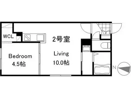 NOJU S20W8(1LDK/1階)の間取り写真