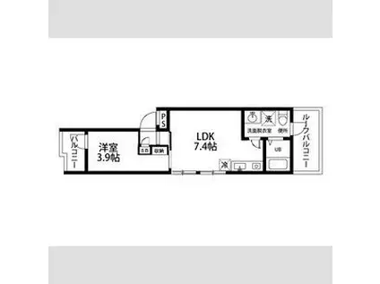 レコラ花小金井(1LDK/3階)の間取り写真