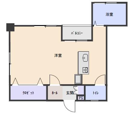 SP周南ビル(ワンルーム/3階)の間取り写真
