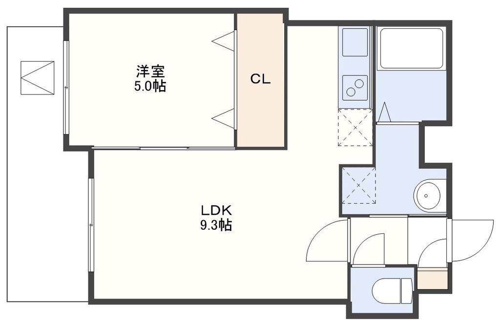 ソフィア レジデンス(1LDK/8階)の間取り写真