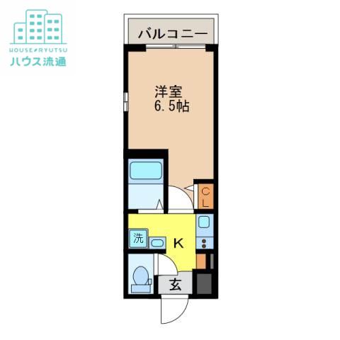 AVENIR平野町(1K/3階)の間取り写真