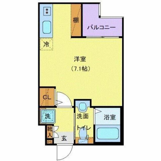 エクセラン東立石(1K/1階)の間取り写真