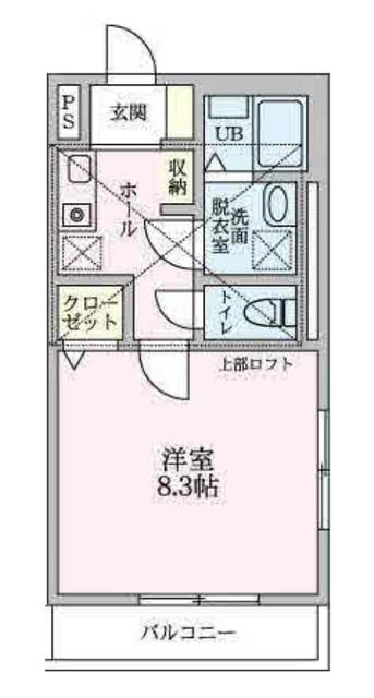 グリーンヒル光ヶ丘(1K/1階)の間取り写真
