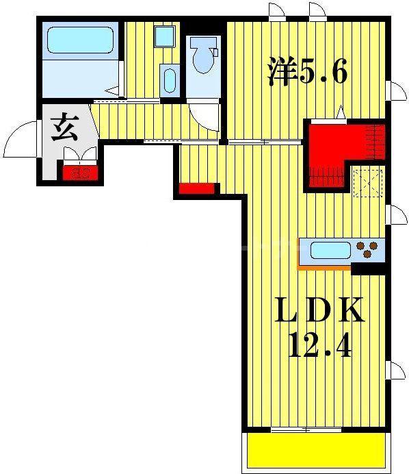 シンブリーズ(1LDK/1階)の間取り写真