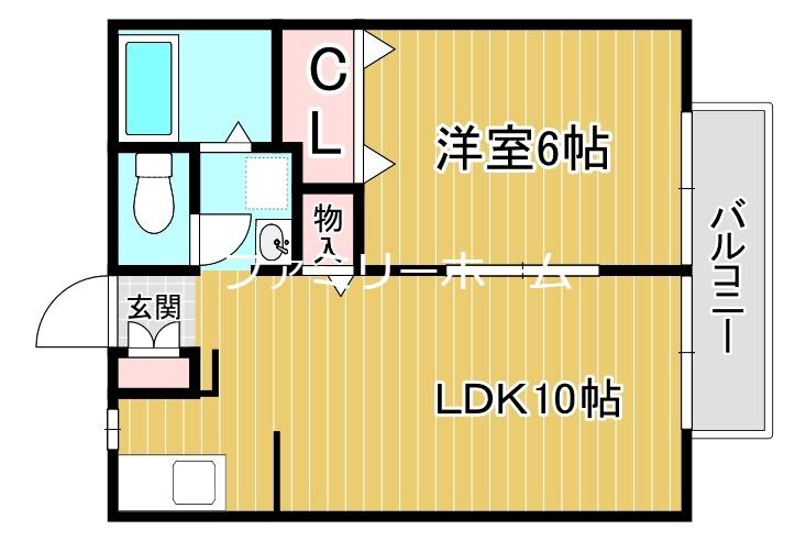 アーバンブレイク(1LDK/1階)の間取り写真