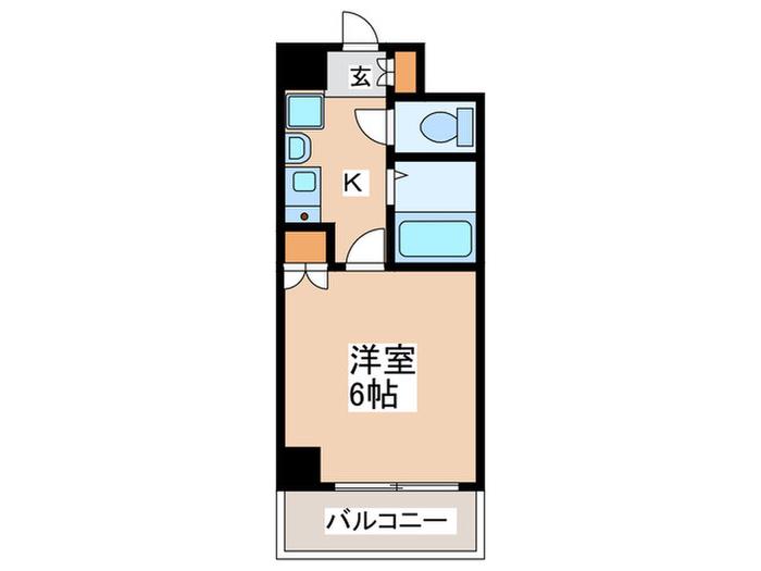 VILLKEI(1K/3階)の間取り写真
