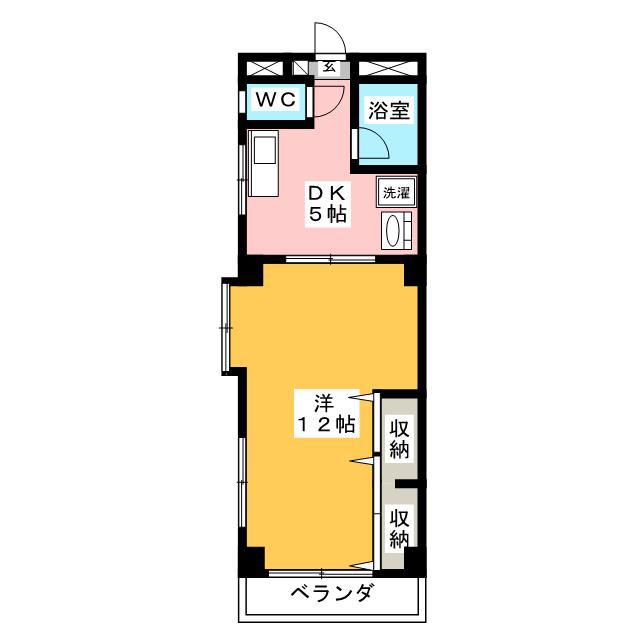 センチュリー狭山台(1DK/1階)の間取り写真