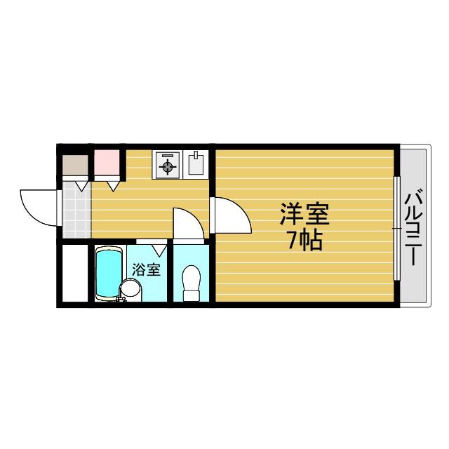 シティーアーク東淀川(1K/7階)の間取り写真