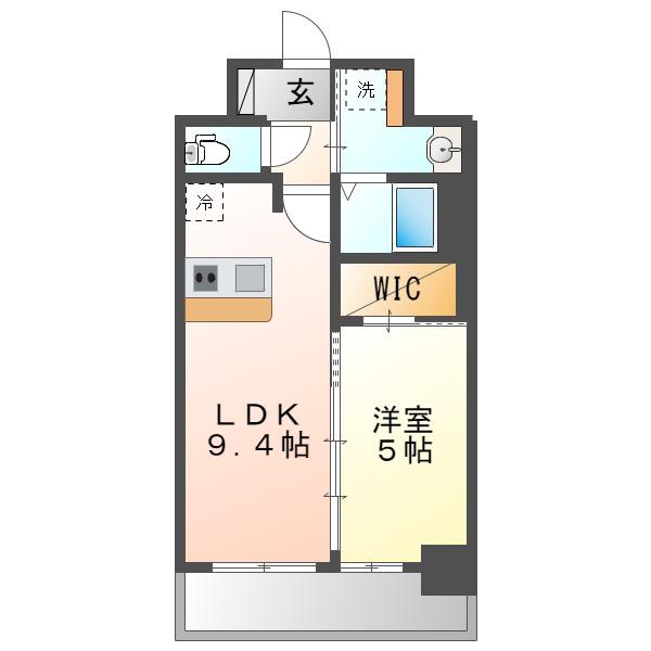 プレサンス太閤通ファシール(1LDK/11階)の間取り写真