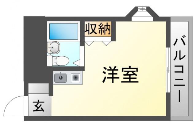 プレアール吹田泉町II(ワンルーム/1階)の間取り写真