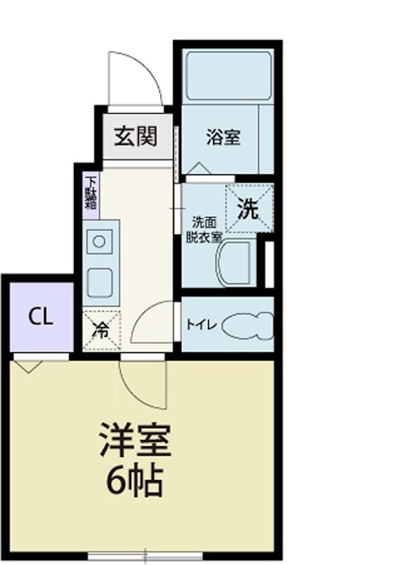 HARVEST PALACE III(1K/1階)の間取り写真