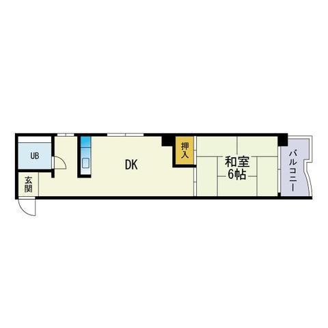 澄川ビル(1DK/3階)の間取り写真