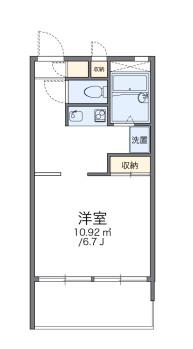 レオパレスコスモ(1K/2階)の間取り写真
