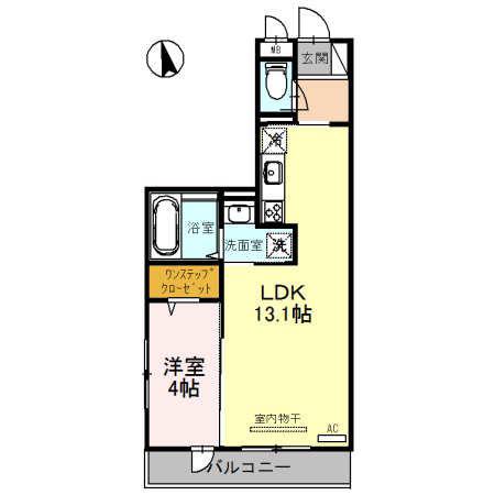 パティオ鳳(1LDK/2階)の間取り写真