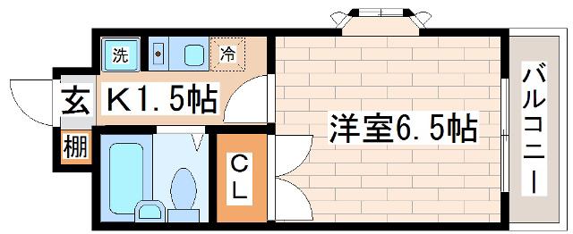 JR東海道本線 住吉駅(JR・六甲ライナー) 徒歩3分 4階建 築35年(1K/2階)の間取り写真