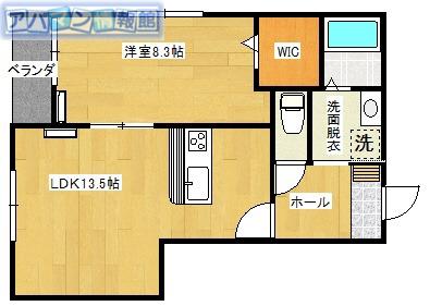 GRACE(1LDK/1階)の間取り写真