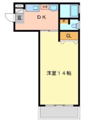 ウルルST.BUILD(1DK/3階)の間取り写真