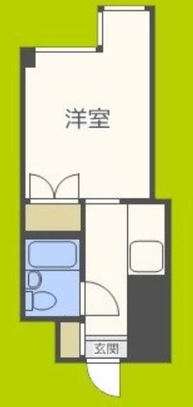 フォルツァ舟橋(1K/4階)の間取り写真