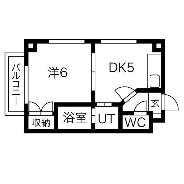 ザ・ステイツ南郷(1DK/3階)の間取り写真