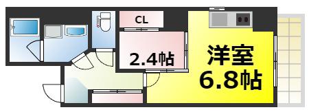 レクシア九条DUO(1DK/8階)の間取り写真