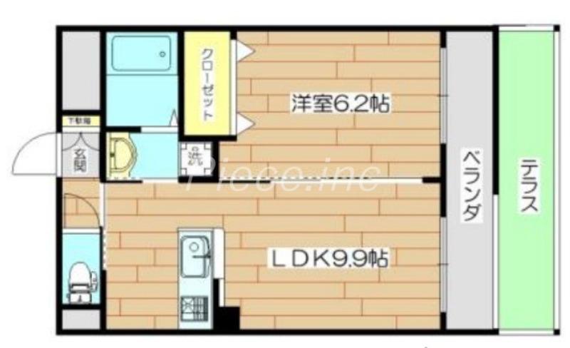 IS GRANDE(1LDK/3階)の間取り写真
