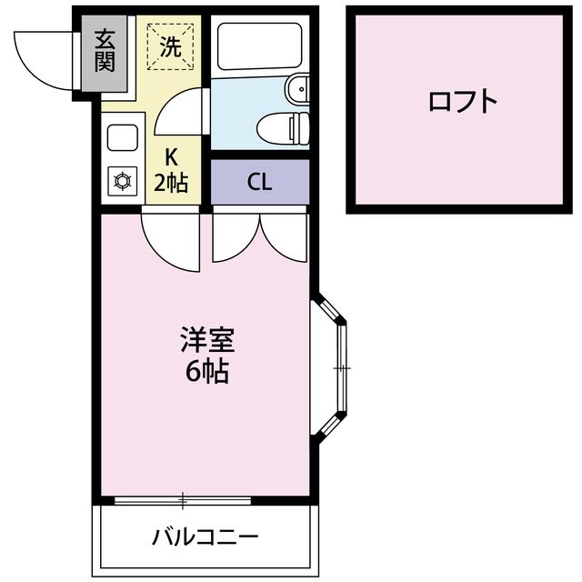 ベルメゾンNO41相模原(1K/1階)の間取り写真