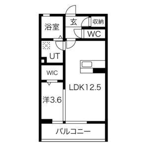 セジュールオッツ新三田(1LDK/2階)の間取り写真