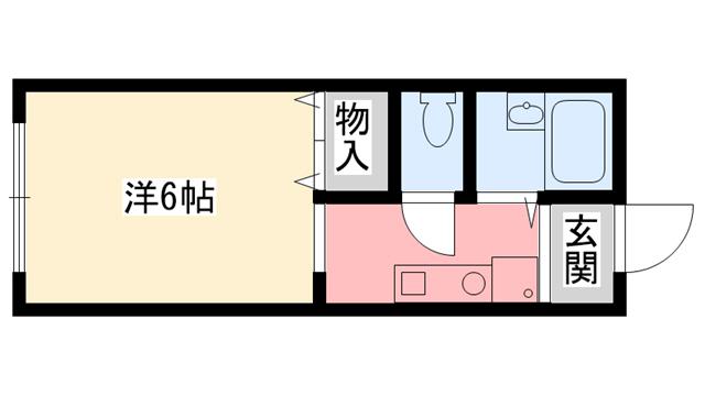 エスペランサ(1K/1階)の間取り写真
