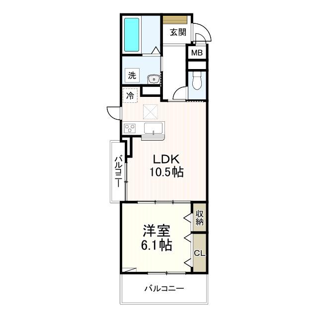 アウル吉祥寺南(1LDK/3階)の間取り写真