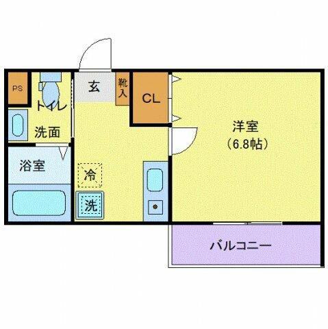 MQUARTO湘南海岸公園I(1SDK/1階)の間取り写真