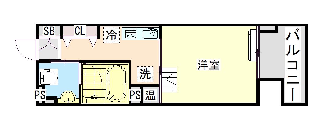 SANKOグランフーテージ(1K/7階)の間取り写真