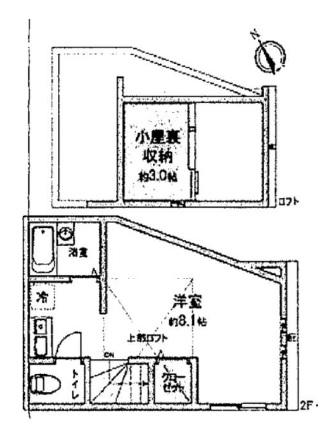 K HOUSE浅草(ワンルーム/2階)の間取り写真