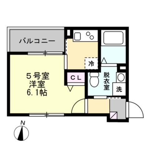 ベイルームヴィーダ(1K/1階)の間取り写真