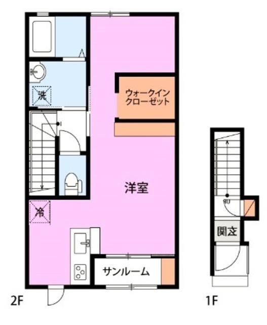スモーレI(ワンルーム/2階)の間取り写真