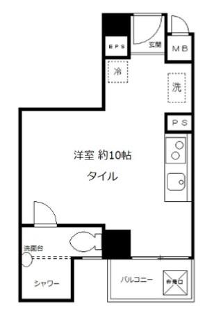 ソフトタウン赤坂(ワンルーム/3階)の間取り写真