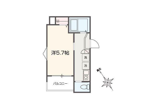 MELLAS尾久(1K/3階)の間取り写真