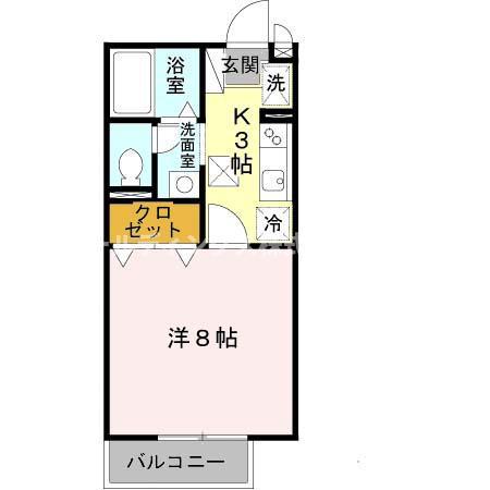 テンゲルハイツ(1K/1階)の間取り写真