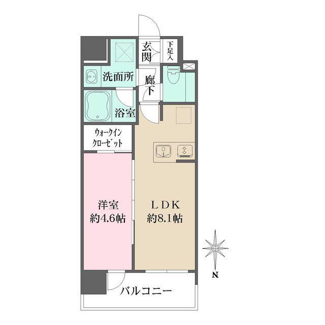 シーズンフラッツ杉並井草(1LDK/2階)の間取り写真