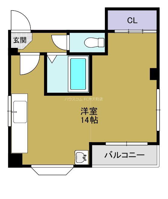 セリアーイワカワ(ワンルーム/3階)の間取り写真